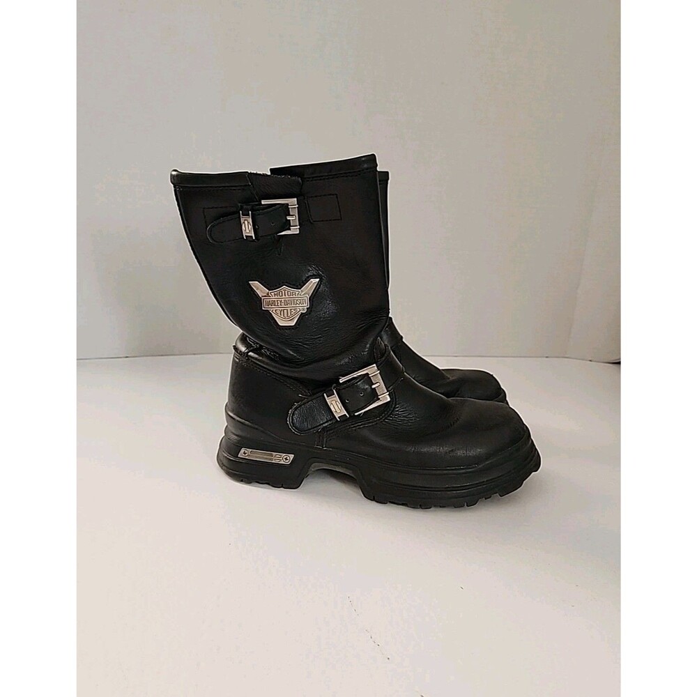 HARLEY-DAVIDSON Mens Boots Black Size 9 Engineer Leather